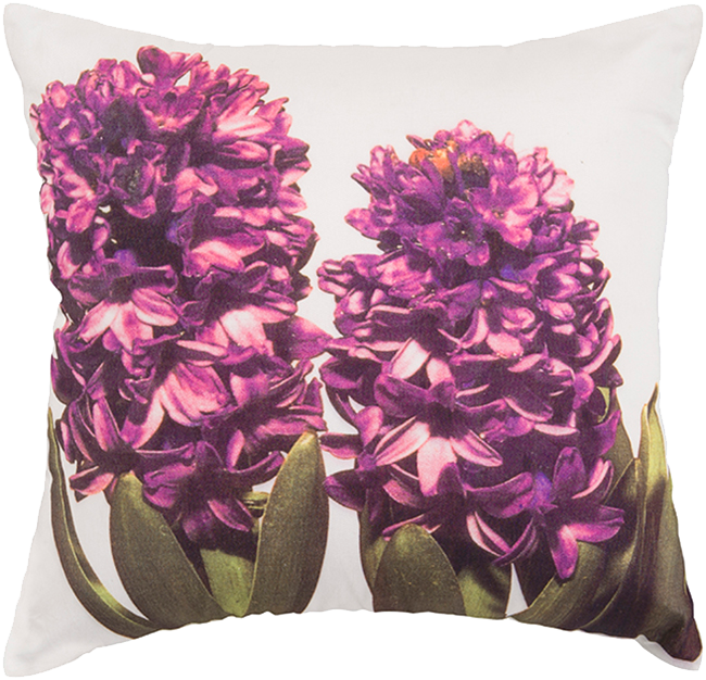 I Love The Smell Of Hyacinth - Surya Hyacinth Decorative Pillow - Purple (650x626), Png Download