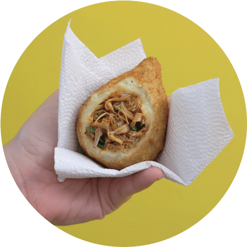 Modo De Preparo - Coxinha De Jaca Vegana (500x500), Png Download