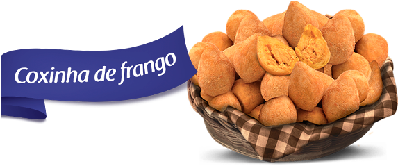 Coxinha De Frango - Coxinha (600x262), Png Download
