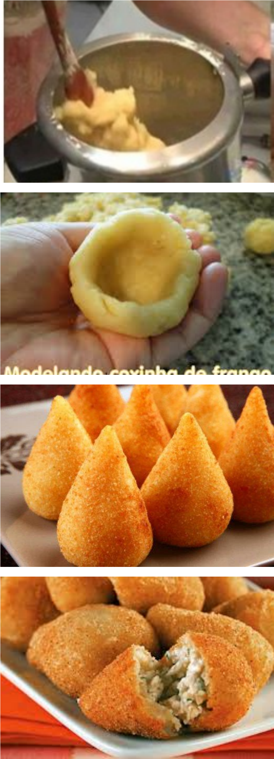 Massa De Coxinha Fácil E Rápida Veja>> Salve Este Pin - Massa De Coxinha (1000x2600), Png Download