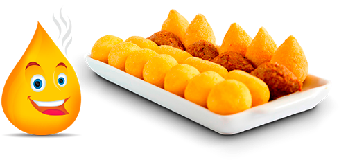 Coxinha Da Hora - Casa Do Pao De Queijo E Cia (500x241), Png Download