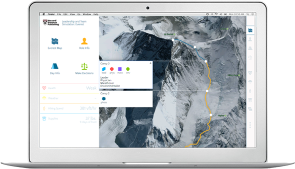 With The Dramatic Setting Of A Mount Everest Summit - Leadership And Team Simulation Everest V3 (600x347), Png Download