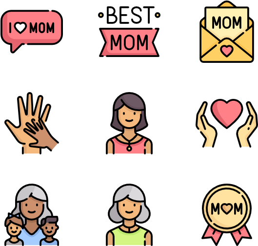 Mother's Day - Mothers Day Flat Icon (600x564), Png Download