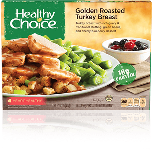 Traditional Classics Honey Roasted Turkey From Healthy - Healthy Choice Complete Meals Golden Roasted Turkey (500x500), Png Download