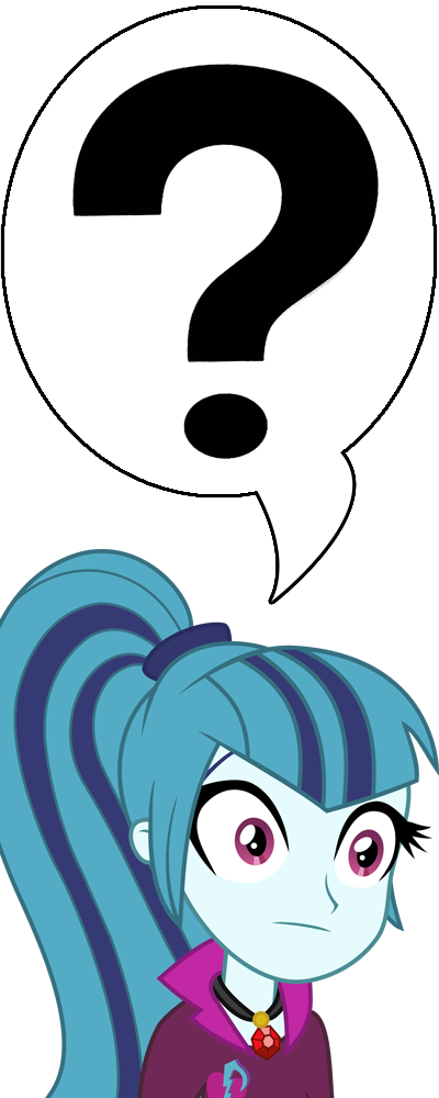Equestria Girls, Question Mark, Rainbow Rocks, Safe, - Mlp Sonata Memes (400x1000), Png Download