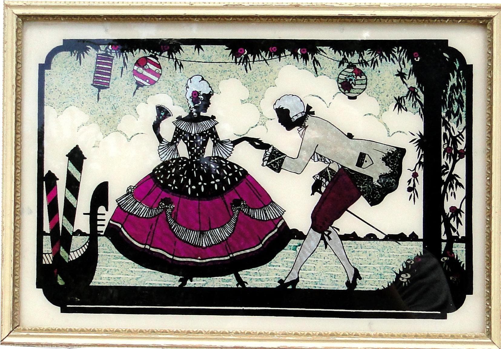 Silhouette Picture With Foil Glass Front Wood Frame - Picture Frame (1654x1654), Png Download