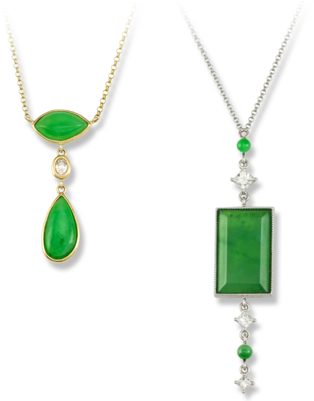 Long Jade Pendant Designs (800x800), Png Download