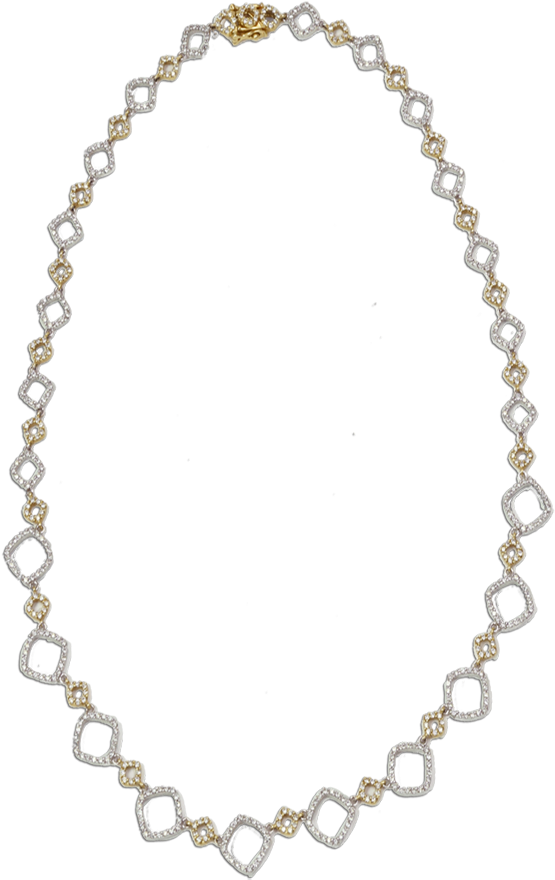 Diamond Gold-necklace - Necklace (612x928), Png Download