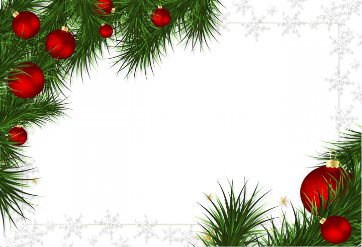 Christmas Window Decoration Video Download Home Design - Christmas Frame No Background (728x497), Png Download