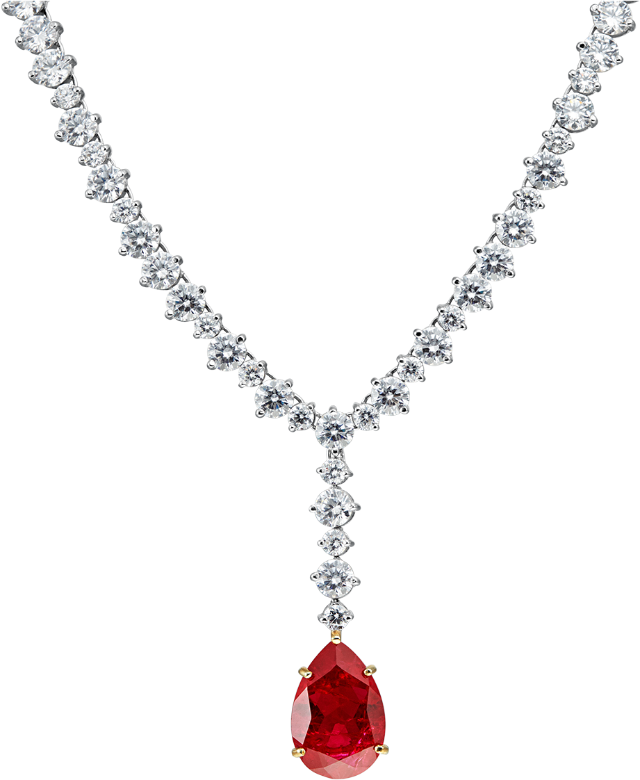 Angelina Pendant Necklace Red - Precia Gem Jewellery Malabar (1200x1200), Png Download