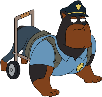 Joeswanson Policedog - Family Guy Characters As Dogs (357x342), Png Download