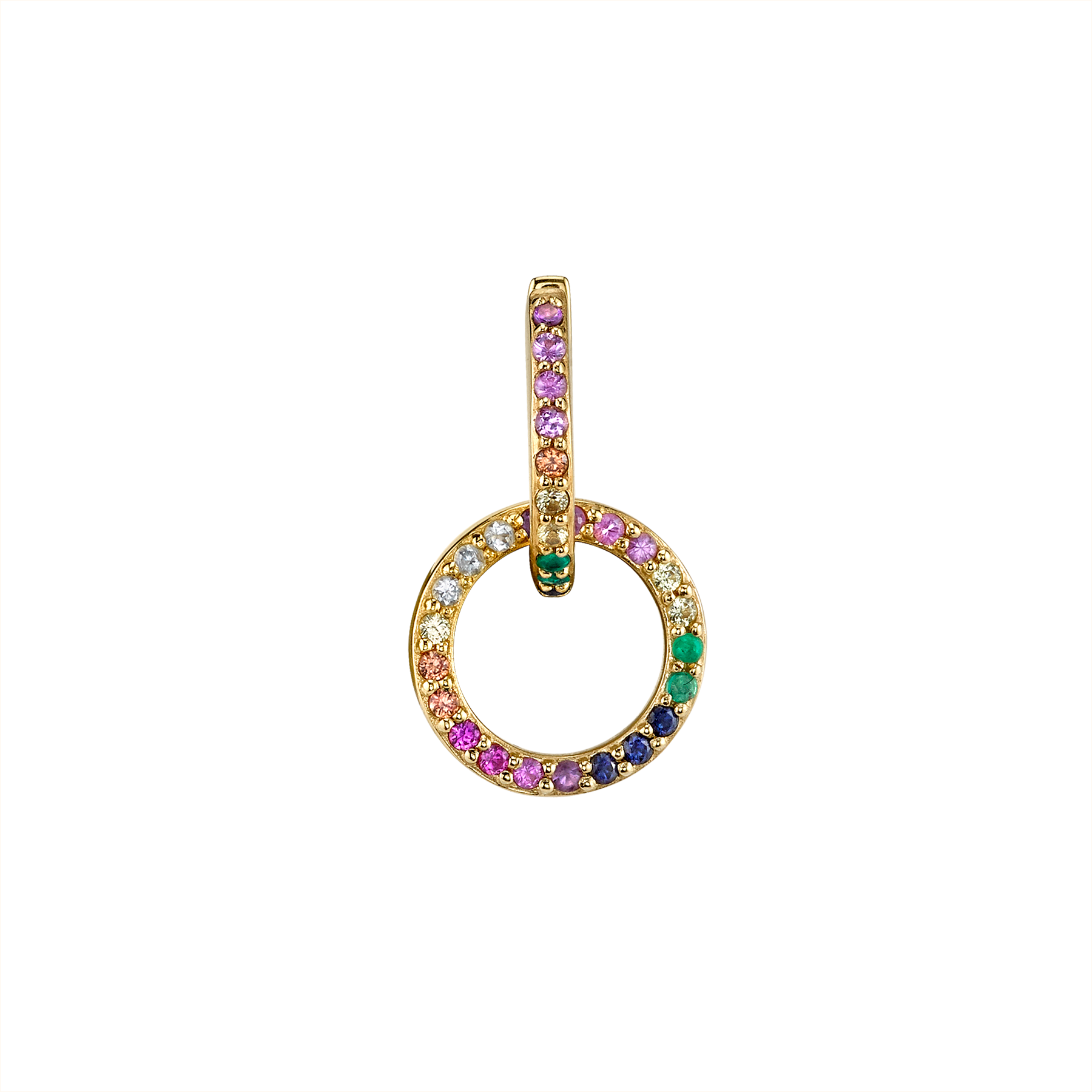 Rainbow Double Hoop Earring - Double Hoop Earring (1800x1800), Png Download