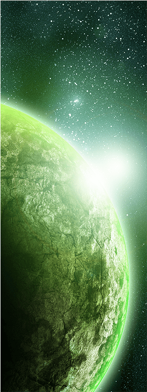 Green Planet In Space Door Mural Space Eazywallz - Lg 55lx9800 (800x800), Png Download