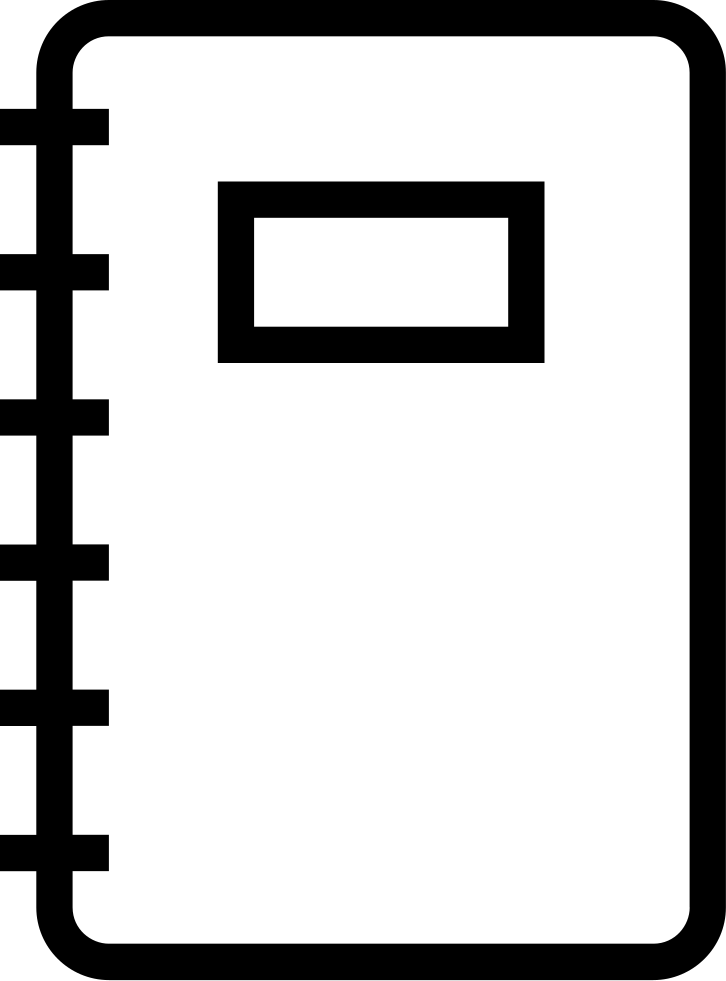 Notebook Tool Interface Symbol Of Stroke Comments - Simbol Buku (726x981), Png Download