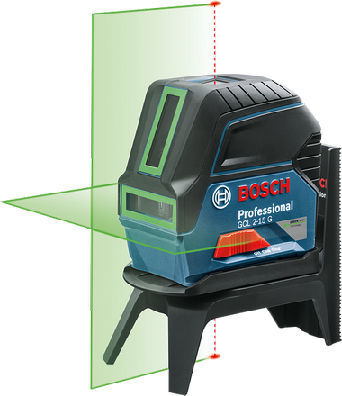 Gcl 2-15 G - Bosch Green Laser Level (380x440), Png Download