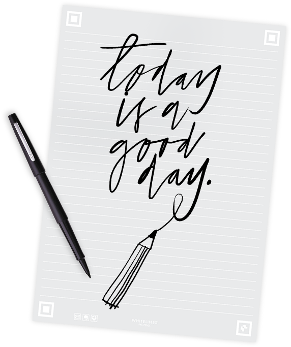 Writing Paper And Notebooks With White Lines - Whitelines Notebook Lined (737x700), Png Download