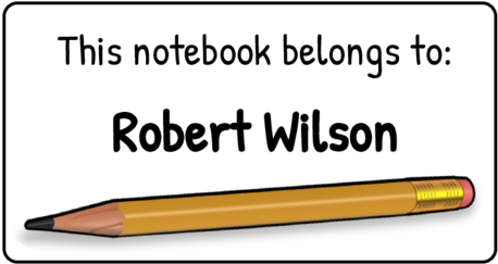"this Notebook Belongs To" Classroom Labels - Label (500x286), Png Download