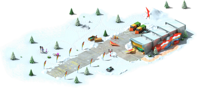 Hang Glider Airstrip L1 - Slalom Skiing (640x287), Png Download