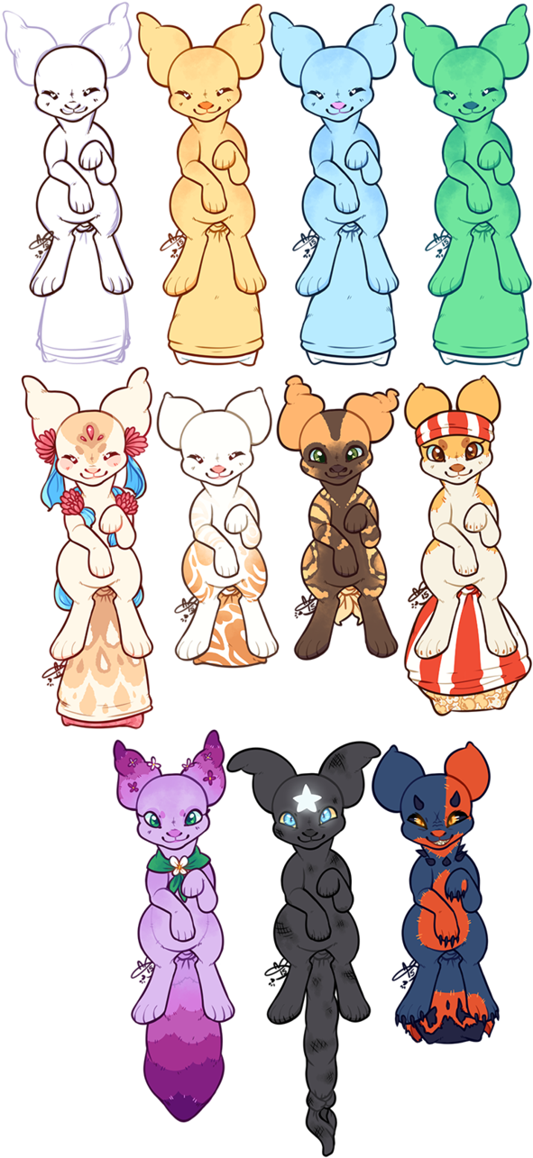 Hang In There Clipart Group Black And White Library - Mythical Creature Draw Base (611x1308), Png Download