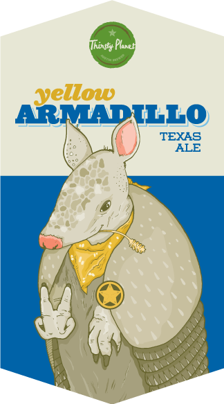 Yellowarmadillo - Thirsty Planet Armadillo (324x583), Png Download