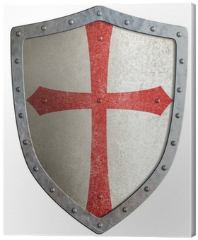 Templar Or Crusader Knight's Metal Shield Isolated - Templar Crusader Shield (400x400), Png Download
