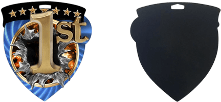 Quality Premium - Simba Csm461 3 In. 1st Place Color Shield Medallion, (531x452), Png Download