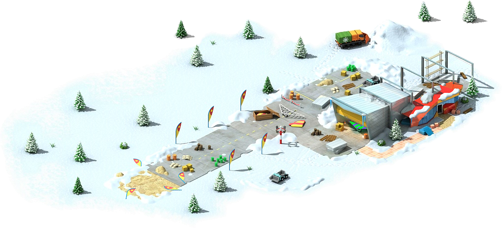 Hang Glider Airstrip Construction - Scale Model (1019x464), Png Download