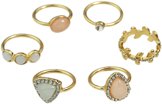 Faux Ópalo Rhinestone De Los Anillos De La Gota De - New Faux Opal Rhinestone Water Drop Rings, Jewelry (558x744), Png Download