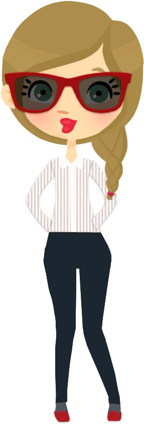 Muñecas Hipster Tumblr - Muñecas Animadas Para Facebook (543x900), Png Download