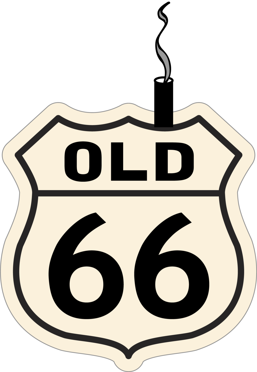Png Freeuse Stock Old Drum Smoker Grills - Route 66 Logo Png (1000x1449), Png Download