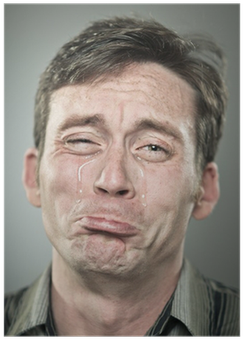 Young Caucasian Man Crying Big Tears Poster • Pixers® - Crying Man (400x400), Png Download
