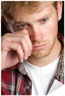 Handsome Man Crying (400x400), Png Download