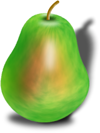 Pear - Granny Smith (374x449), Png Download