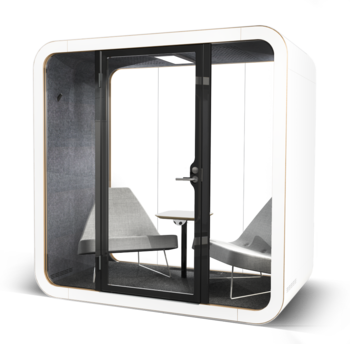 Kindle European Quiet Soundproof Office Privacy Meeting - Betty's Café Framery (350x344), Png Download