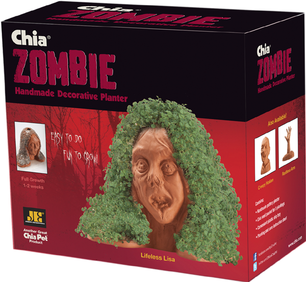 Chia Zombie Woman Box600 - Chia Pet Zombie (600x600), Png Download