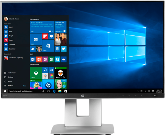 Hp Elitedisplay E230t 23-inch Touch Monitor - Hp Elitedisplay E230t (573x430), Png Download