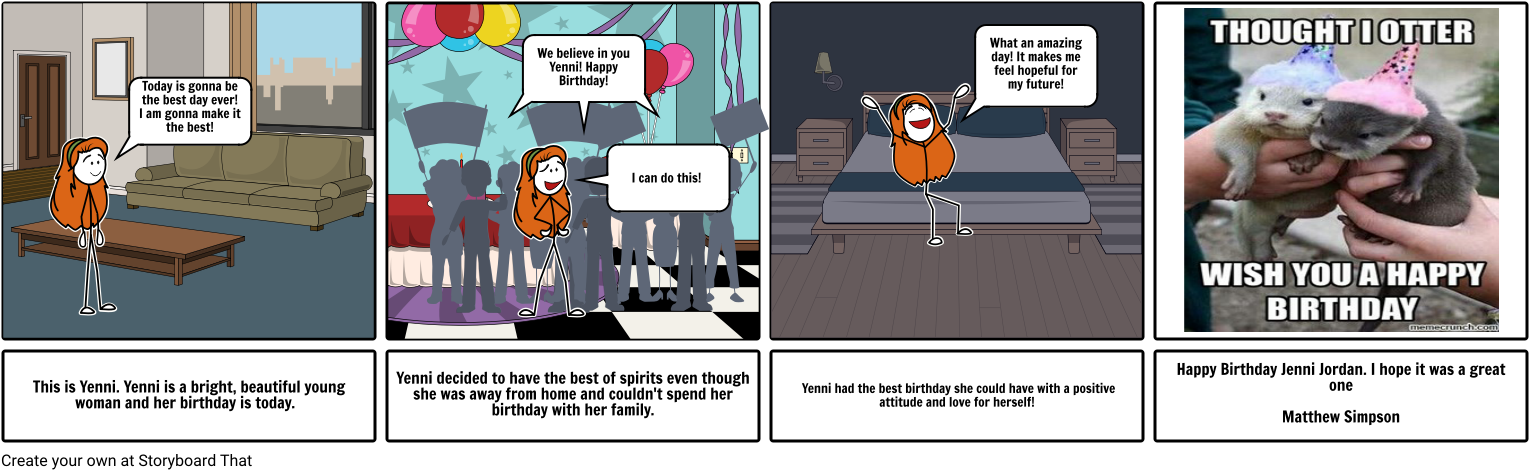 Happy Birthday Yenni - Baby Otters (1548x487), Png Download