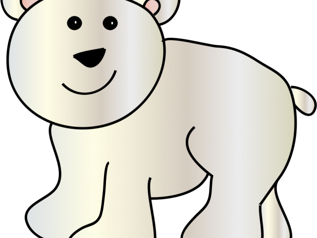 Polar Bear Clipart Realistic Cartoon - Reading (640x480), Png Download