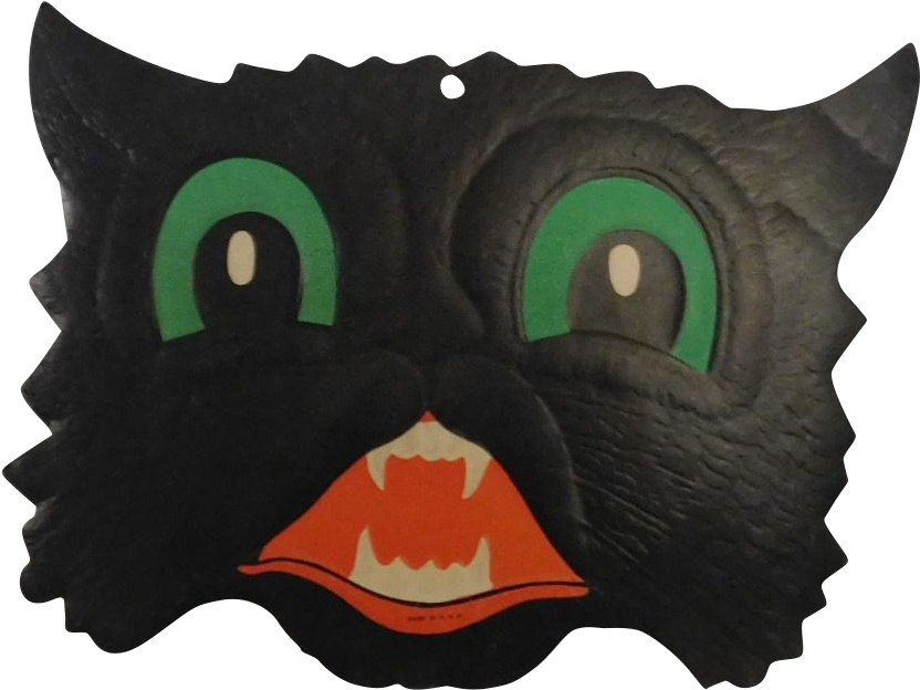 Scary Cat Face Halloween Decoration Beistle Company - The Beistle Company (831x831), Png Download