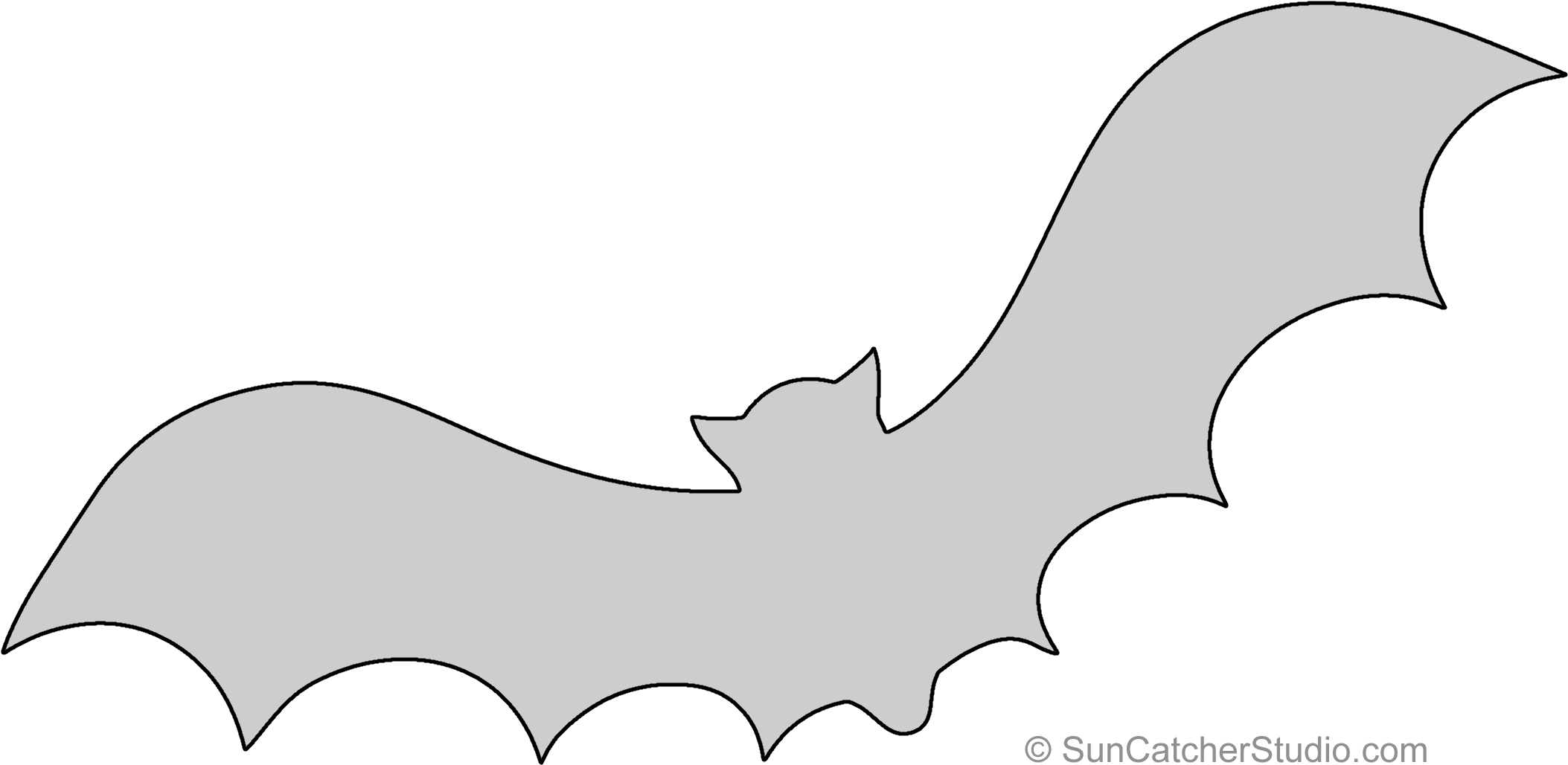Batty Pumpkin Carving Stencil, Pattern, Template, Halloween - Jack-o'-lantern (2145x1100), Png Download