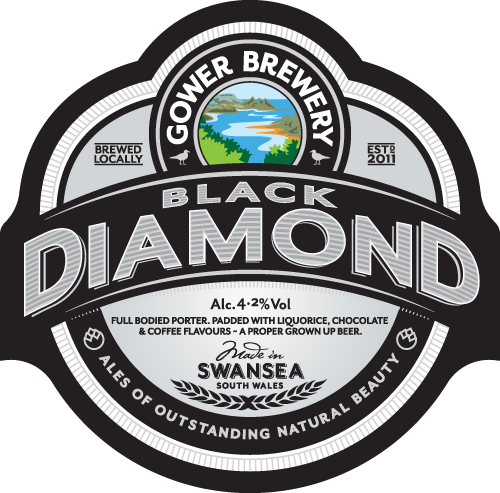Black Diamond Pump Clip - Mcpherson Gower Brewery Gower Gold (500x493), Png Download