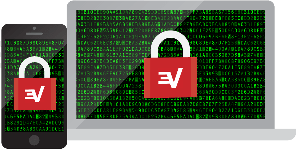 Expressvpn Padlocks On Phone And Computer - Candado De Computadora Png (970x485), Png Download