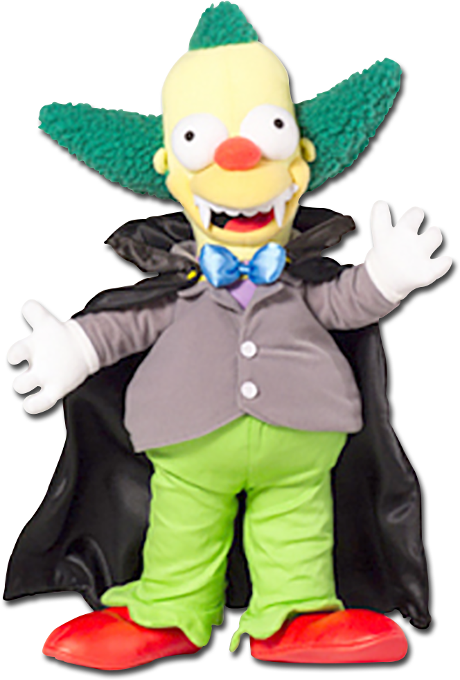 The Simpsons' Krusty Clown The Vampire Plush Doll - Simpson Objet Derive (696x1000), Png Download