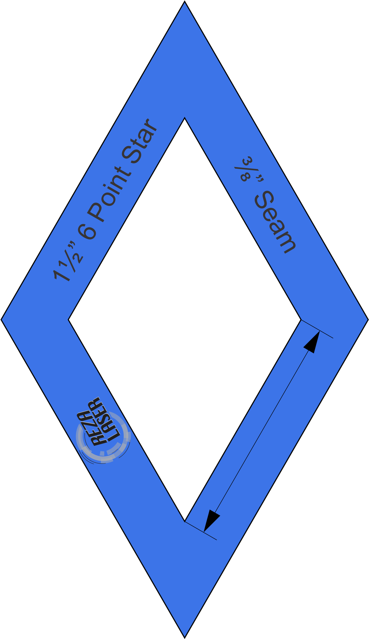 Diamond 6 Point Star - Inguz Symbol (2055x2056), Png Download