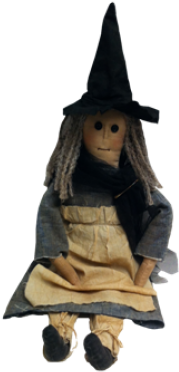 Primitive Halloween Decor » Xd16191 Agnes Primitive - Doll (500x500), Png Download