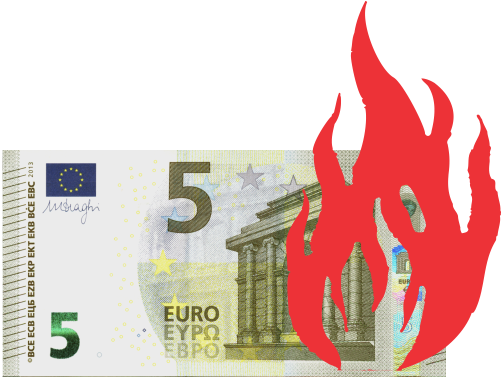 Flash Banknotes - Euros Different Sizes (500x625), Png Download