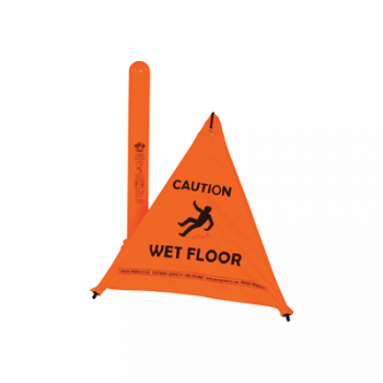 18″ Wet Floor Safety Cone W/ Storage Tube - National Safety Compliance Wfc-18 18" Wet Floor Safety (350x350), Png Download