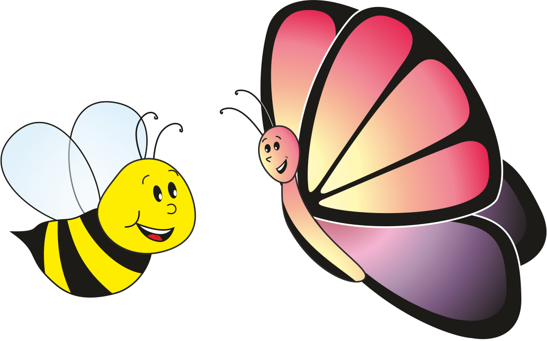 Abeja Y Mariposa4 - La Abeja Y La Mariposa (1085x677), Png Download