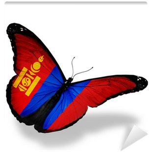 Fotomural Mongolia Pabellón De Mariposas Volando, Aislado - East Urban Home 'mongolia' Graphic Art Print (400x400), Png Download