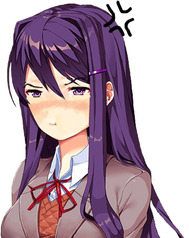 Edit Angery Yuri With Transparent Background Original - Doki Doki Literature Club Yuri Eyes (723x499), Png Download